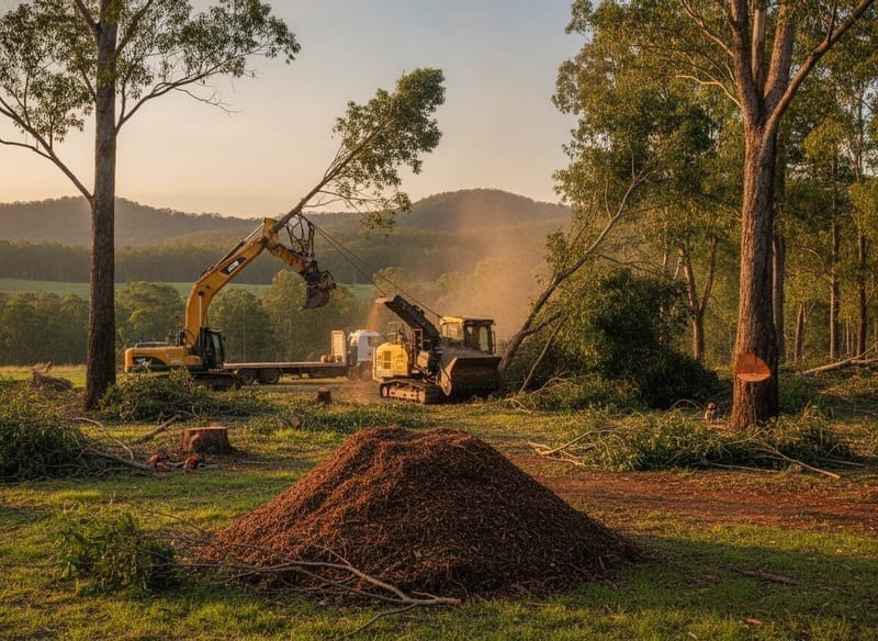 Land Clearing performed by Ballarat Arborist in the Ballarat